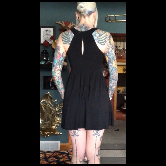 Old Navy Black Cocktail Soft T-shirt Dress sz S - Picture 6 of 6